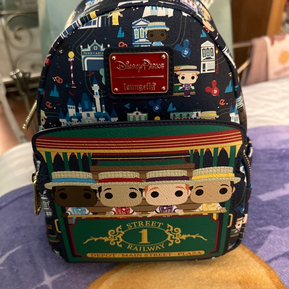 Disney Parks Dapper Dan Loungefly Mini Backpack Funko Pop Mainstreet U.S.A